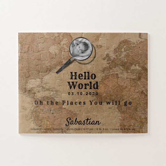 Vintage Map Photo Puzzle (Horizontal)