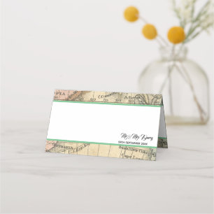 Vintage Map Place Card