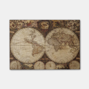 Vintage Map Post-it Notes