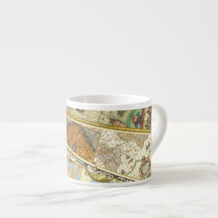 Vintage Map Print Espresso Cup