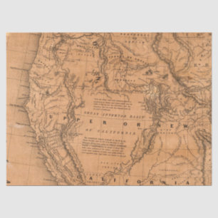Vintage Map Series Design 10 Tissue Paper