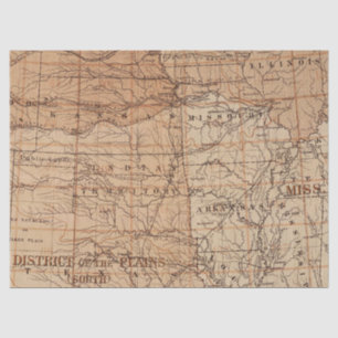 Vintage Map Series Design  12 Tissue Paper