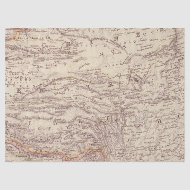 Vintage Map Series Design 3 Tissue Paper (Front)