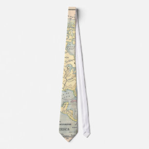Vintage Map Tie