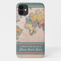 Vintage Map World Atlas Travel Lover's
