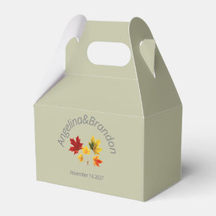 Vintage Maple Leaves Favour Box