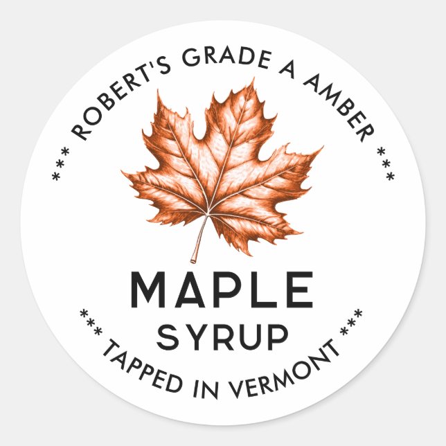 Vintage maple syrup label (Front)
