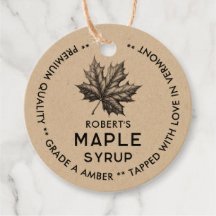 Vintage maple syrup label