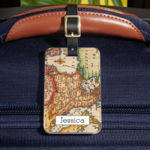 Vintage Maps  Luggage Tag