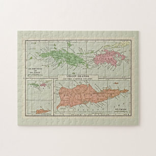 Vintage Maps, USVI Jigsaw Puzzle