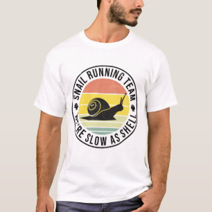 Vintage Marathon Snail Running Team Funny Runner T-Shirt