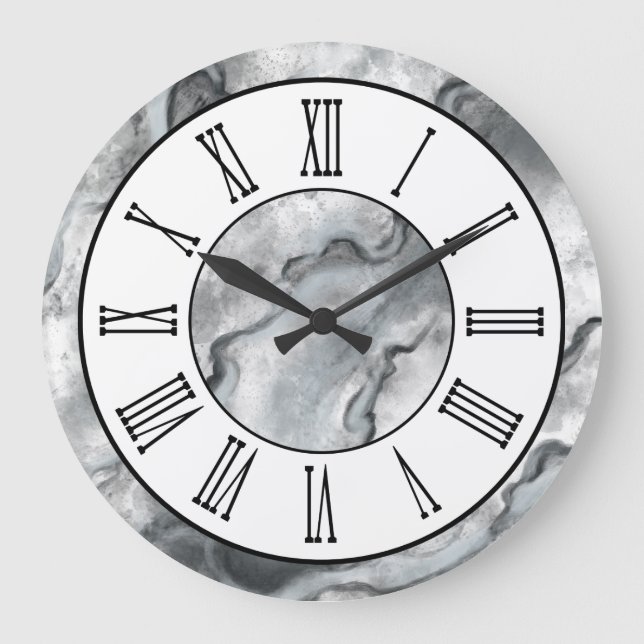 Vintage Marble Pattern Wall Clock  (Front)