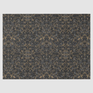 Vintage Marbled Black and Gold Glitter Decoupage Tissue Paper