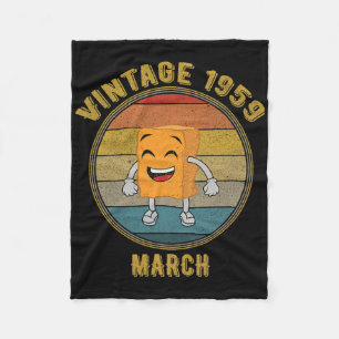 Vintage March 1959 Chicken Nugget Laughing Distres Fleece Blanket