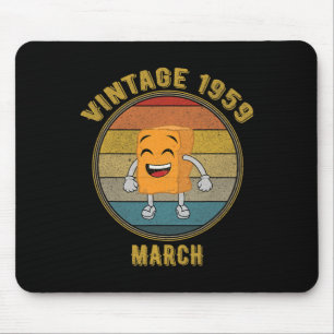 Vintage March 1959 Chicken Nugget Laughing Distres Mouse Mat