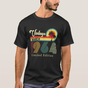 Vintage March 1964 Birthday On The Beach 58Th T-Shirt