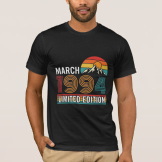 Vintage March 1994 Limited Edition Retro Sunset T-Shirt