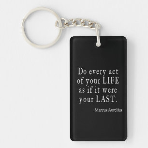 Vintage Marcus Aurelius Last Act of Life Quote Key Ring