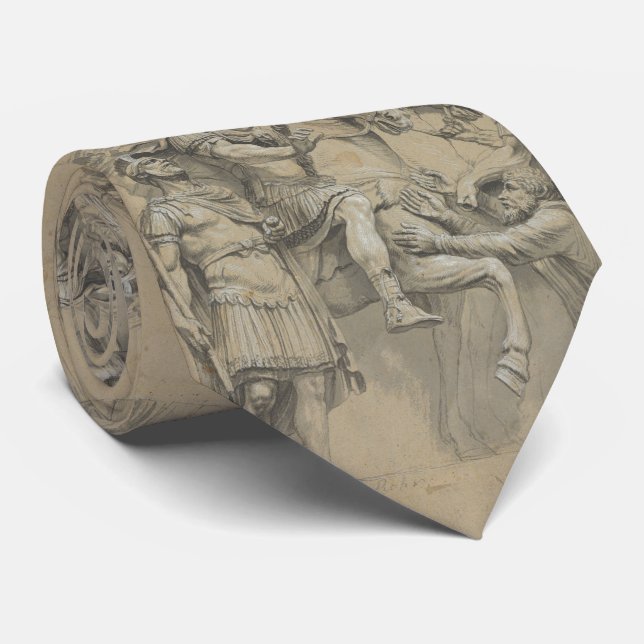 Vintage Marcus Aurelius on Horseback Illustration Tie (Rolled)
