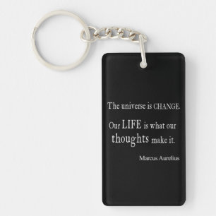 Vintage Marcus Aurelius Universe Change Life Quote Key Ring