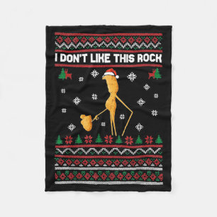 Vintage Marcus The Worm I Don't Like This Rock  Fleece Blanket
