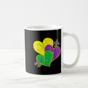 Vintage Mardi Gras 2025 Cute Hearts Valentine Wome Coffee Mug