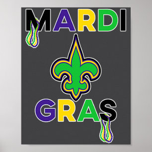Vintage Mardi Gras Festival New Orleans For Women  Poster