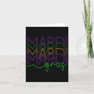 Vintage Mardi Gras Festival New Orleans Women's Card