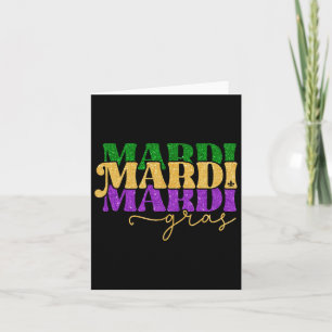 Vintage Mardi Gras Festival New Orleans Womens Men Card