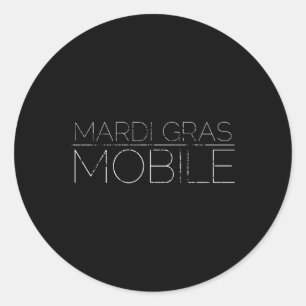 Vintage Mardi Gras Mobile Classic Round Sticker