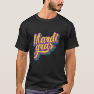 Vintage Mardi Gras Retro Masquerade Costume Bead P T-Shirt
