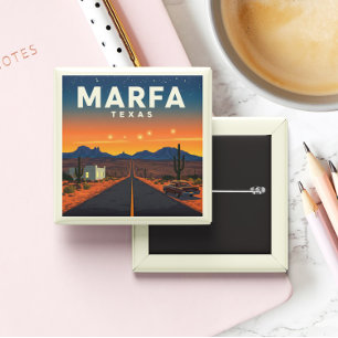 Vintage Marfa Texas 15 Cm Square Badge