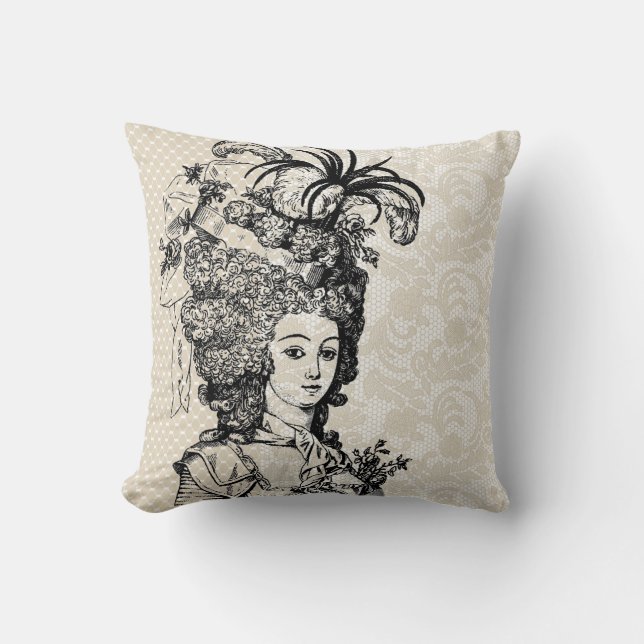 Vintage Marie Antoinette pillow (Front)