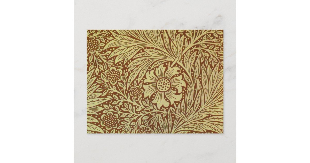 Vintage Marigold William Morris Wallpaper Design Postcard | Zazzle.co.uk