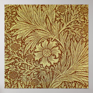 Vintage Marigold William Morris Wallpaper Design Poster