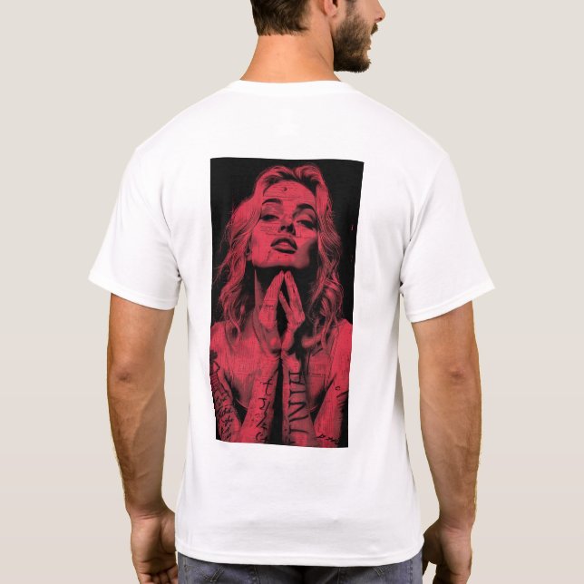 Vintage Marilyn Monroe Vinyl Lettering T-Shirt (Back)