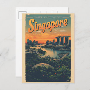 Vintage marina by sands skyscraper gifts postcard