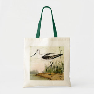 Vintage Marine Life Shorebirds, Avocet Birds Tote Bag