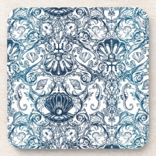 Vintage Marine Pattern Coaster