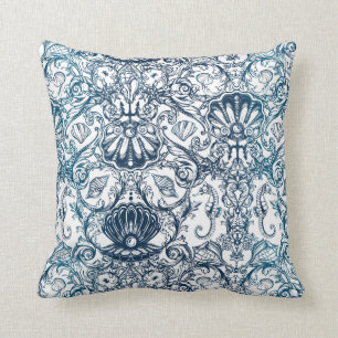 Vintage Marine Pattern Cushion