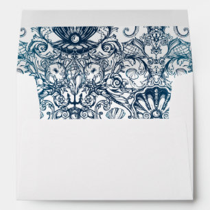 Vintage Marine Pattern Envelope