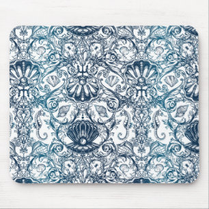 Vintage Marine Pattern Mouse Mat