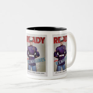 Vintage Marine Recruiting Two-Tone Coffee Mug