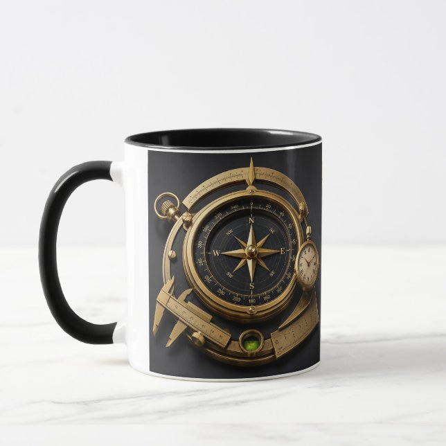 Vintage Maritime Compass Navigation Instruments .. Mug (Left)