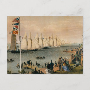 Vintage Maritime, New York Yacht Club Regatta Postcard