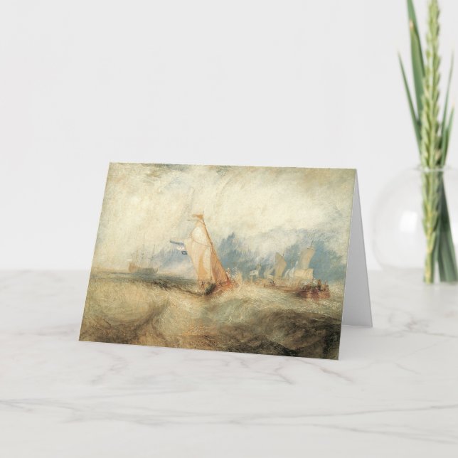 Vintage Maritime Ship Seascape by Joseph Turner Card (Front)