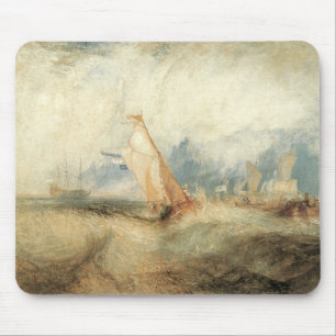 Vintage Maritime Ship Seascape by Joseph Turner Mouse Mat