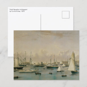 Vintage Maritime, Yacht Squadron at Newport Harbou Postcard