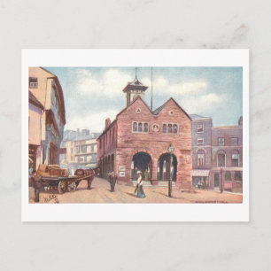 Vintage Market Hall, Ross, England Postcard