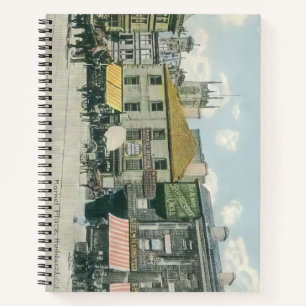 Vintage Market Scene - Huddersfield Marketplace Notebook